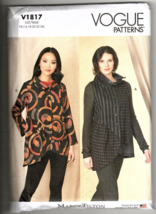 Vogue V1817 Womens 16 - 24 Marcy Tilton Jacket and Vest Sewing Pattern New - £20.79 GBP