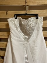 David&#39;s Bridal White Strapless Beaded Split Breast Wedding Dress Size 20W KG  - £234.91 GBP