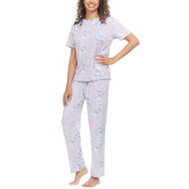Flora Nikrooz Womens Printed Notch Collar Pajama Set, 2 Pieces,Blue,XX-Large - £29.13 GBP