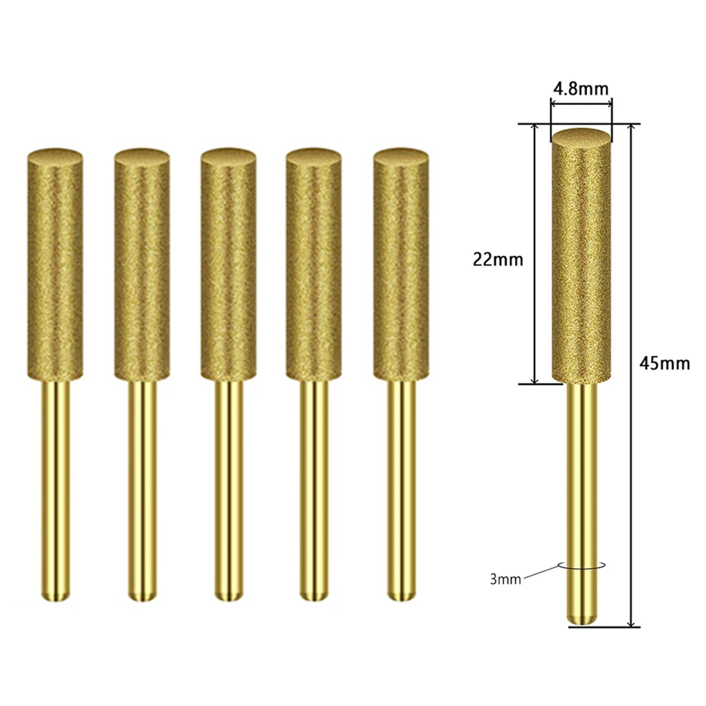 5PCS  Chainsaw Sharpener Burr Grinder Chain Saw Drill Bits For Dremel Echo Poula - £136.86 GBP