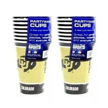 2pk NCAA Colorado Buffaloes Official Merch Fan Party Item 8Pack Disposable Cups - £8.70 GBP