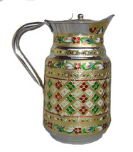 Jug Stainless Steel decorated Pitcher Juice water Cold drink coffee tea pitcher - £37.72 GBP