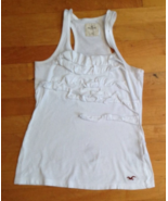 Hollister Girls White Tank Top Size XS Ruffle Design - $8.71