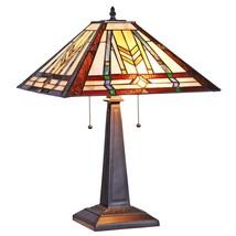 Chloe Lighting CH35552GM16-TL2 Tarben Tiffany-Style Victorian 2 Light Table Lamp - £127.27 GBP