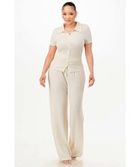 Textured Polo Top And Pants Set - $740.92 MXN