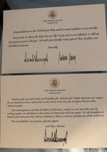 Trump Official White House Card (2) Baby &amp; Thank You For Gift Signature Donald - £56.84 GBP