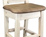 Montana Woodworks Homestead Collection Barstool with Back with Buckskin ... - $476.99