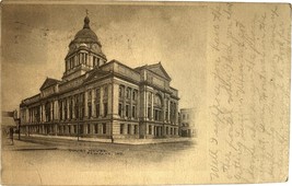Court House, Ft. Wayne, Indiana, vintage post card 1907 - £10.21 GBP