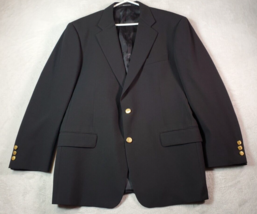 Bobby Jones Blazer Jacket Mens Size 41 Black 100% Wool Single Breasted 2 Button - £35.80 GBP
