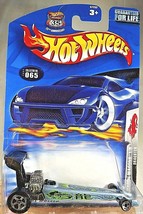 2003 Hot Wheels #65 Dragon Wagons 1/5 DRAGSTER Light Blue Black-Wing wChrome 5Sp - £5.79 GBP