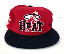 Vtg Miami Heat Hat NBA Hardwood Classics Snap Back Cap Forty Seven Brand - £9.94 GBP