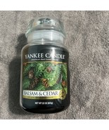 Balsam &amp; Cedar Candle by Yankee Large Jar 22 oz Holiday Scent Rare Disco... - $744.62 MXN
