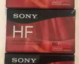 Sony Blank Cassette Tapes Lot Of 3 HF 90 Minute - £7.03 GBP