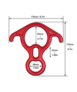 50KN Rescue Figure 8 Descender Large Bent-ear Rappel Gear Belay Climbing... - $20.99