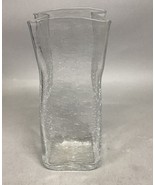 Hand Blown Crackled Glass Vase - 8.75”H - $279.30 MXN