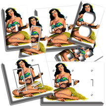 Beautiful Hawaiian Girl Plays Ukulele Light Switch Outlet Wall Plates Room Decor - £13.66 GBP+