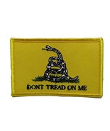 White Snake Gadsden Don&#39;t Tread On Me Flag Iron On Patch - $64.58 MXN