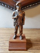 Vintage Solid Copper U.S. Army Soldier Figurine - C 1950 - £195.25 GBP