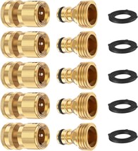 Garden Hose Quick Connectors, Solid Brass 3/4 Inch Thread Fitting, Water... - $33.93