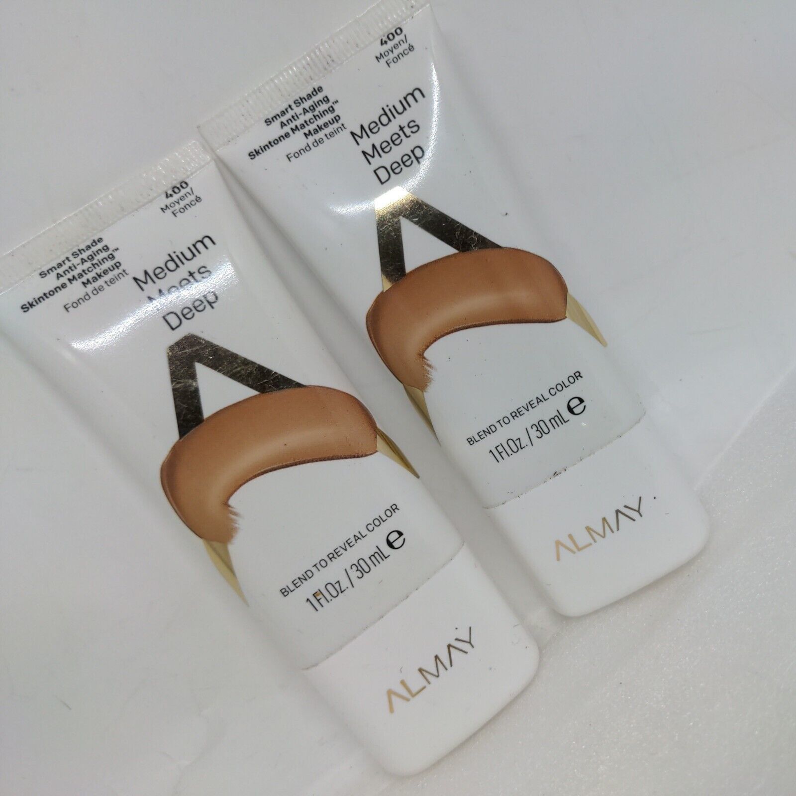 2 ~ Almay Smart Shade Skin Tone Matching Makeup Medium Meets Deep 400 - $16.83