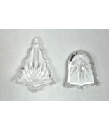 Vintage Gorham Lead Crystal Pendant Ornament 1970&#39;s Tree Bell Lot 2 - $34.19 CAD