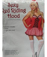 Sexy Adult Little Red Riding Hood Costume Dress w/ Cape Med 10-12 Fairyt... - $31.82 CAD