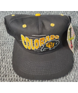 Vtg #1 Apparel University of Colorado Buffalos Snapback Black Gold 90s S... - $45.82