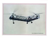 Boeing Vertol Print H-21 Piasecki Workhorse Helicopter by S Cutuli - $21.81