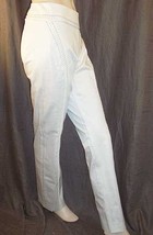 Alberta Ferretti White Satin Peek-A-Boo Ribbon Tuxedo Pants 44IT 10/12 NEW - $405.00