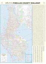 Pinellas County FL Laminated Wall Map (D) - £198.47 GBP