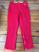 Vtg Champion 1950s Red Nylon Fleece Zipper Basketball Warm Ups Sweatpant... - $1,507.73 MXN