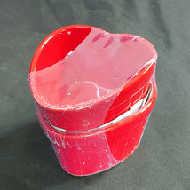 Set of 2 Target Bullseye Playground Red Heart-Shaped Ceramic 3" Ramekins - $6.93