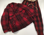 Vintage Herren M Jagd Anzug Rot Schwarz Buffalo Kariert Soo Woll Mills S... - $494.98