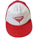 Vintage Rare Anthem Trucker Hat Cap Adjustable Snapback Red White - £39.22 GBP