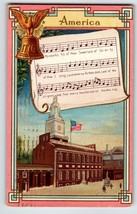 America Postcard US National Song Series 1910 A Jaeger Patriotic Liberty Bell - £8.25 GBP