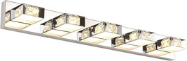 Dimmable Bathroom Vanity Light Fixtures 5-Lights Modern LED Crystal Vanity Light - £68.01 GBP