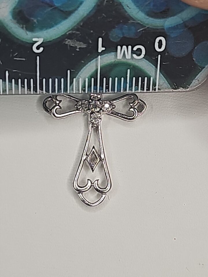 Silver 925 Fashion Cross Crucifex Charm Pendant Item image 4