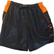 Speedo Men&#39;s Shorts Swim Trunks Blue and orange ￼Size XXL Drawstring￼ - £9.22 GBP