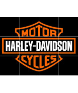 Harley Davidson motorcycle classic ceramic tile mural backsplash - $93.02 CAD+
