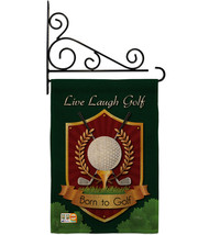 Live, Laugh, Golf Burlap - Impressions Decorative Metal Fansy Wall Bracket Garde - £27.06 GBP