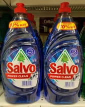 2X SALVO DISHWASHING LIQUID POWER CLEAN ( JABON LAVATRASTES ) - 2 OF 750... - $24.74
