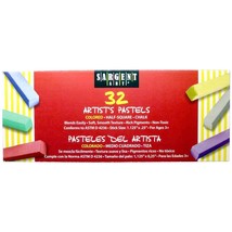 Sargent Art 22-4101 Colored Half Square Chalk Pastels, 32 Count - £17.20 GBP