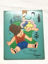 Playskoll Jack And Jill Fell Down A Hill Wood Jigsaw Puzzle Missing Two Pieces - $14.00