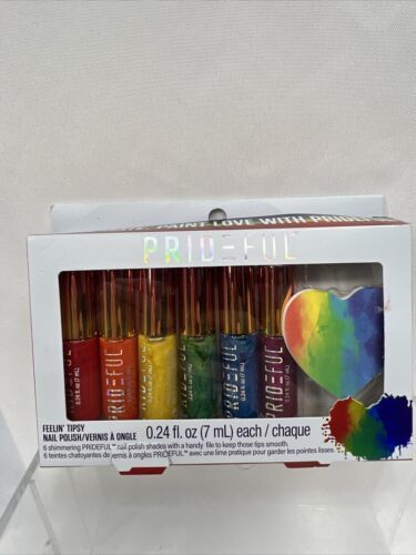 Primary image for Prideful LGBTQ+ Gift Set Feelin Tipsy Shimmering Iridescent Nail Polish Rainbow