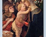 Madonna and Child w St John The Baptist Botticelli Painting UNP DB Postc... - $3.15