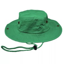 Unisex Cotton Bucket Hat Fishing Camping Boonie Sun Brim Summer Cap Green - $21.99