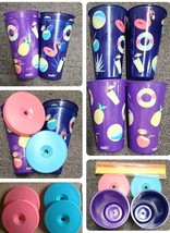 Set of Four (4) ~ Zak Designs ~ Pool Party Theme ~ 25 oz Color Changing Tumblers - £21.04 GBP