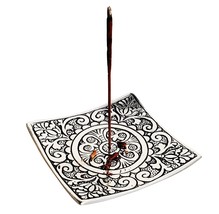 Aluminum Agarbatti Stand, Hand Carved Rust Proof (4 Inch x 4 Inch) (Pack Of 2 ). - £27.84 GBP