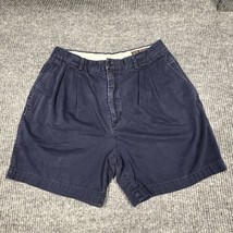 New River Sportswear Shorts Mens 34 Blue Pleated Twill Casual Work Vintage - $21.04