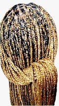 Knotless Box Braids Braided Wig Full Lace With Baby Hair. Black and Gold... - $118.80